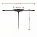 YC-A-COM-0024 dual-band T-shaped antenna dimensional drawing, 150 × 95 mm