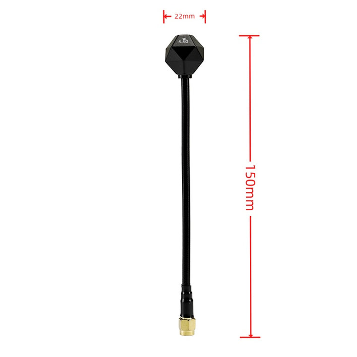 YC-A-COM-0038 | 4.8–6.0 GHz Diamond-Shaped Video Antenna